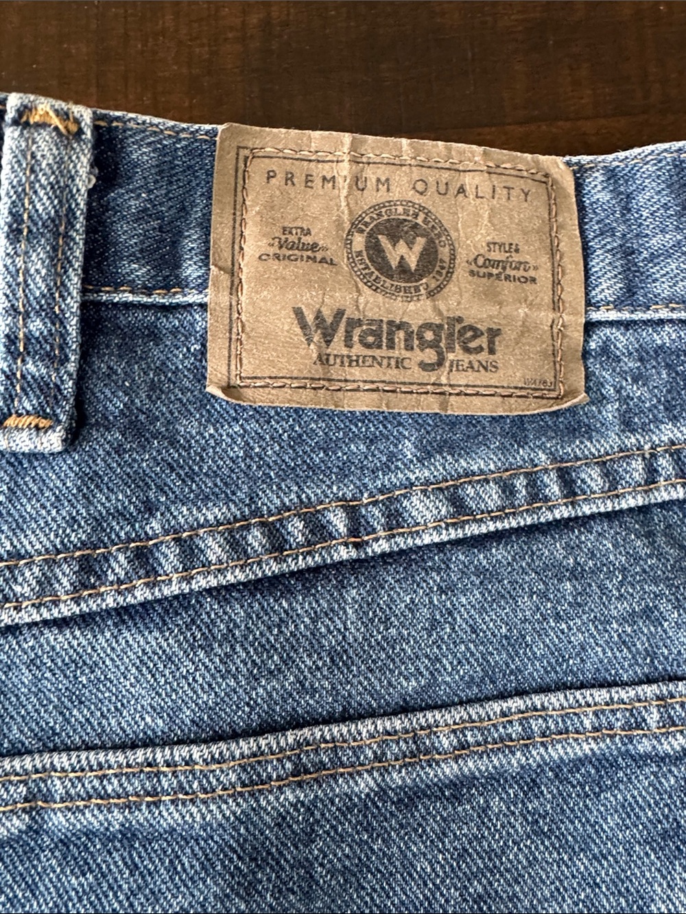 Wrangler Men's Light Blue Denim Jean Shorts - Picture 3 of 4